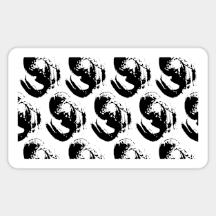 Black doodles on a white background Sticker